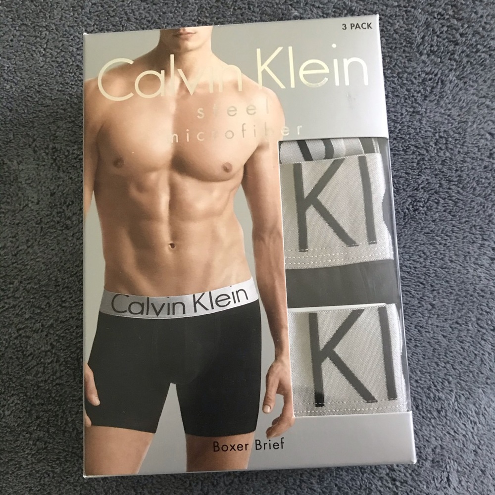 Men’s Calvin Klein Steel Boxer Briefs 3 Pack